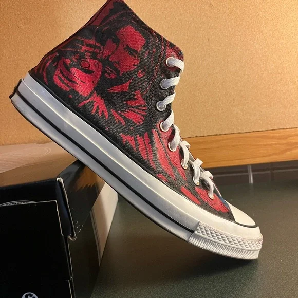 CUSTOM Keanu Reeves John Wick x Neo Matrix Converse Chuck 70 High Size 11.5 - Picture 7 of 9